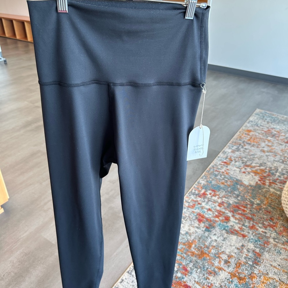 barre3 Black High-Waisted Leggings
